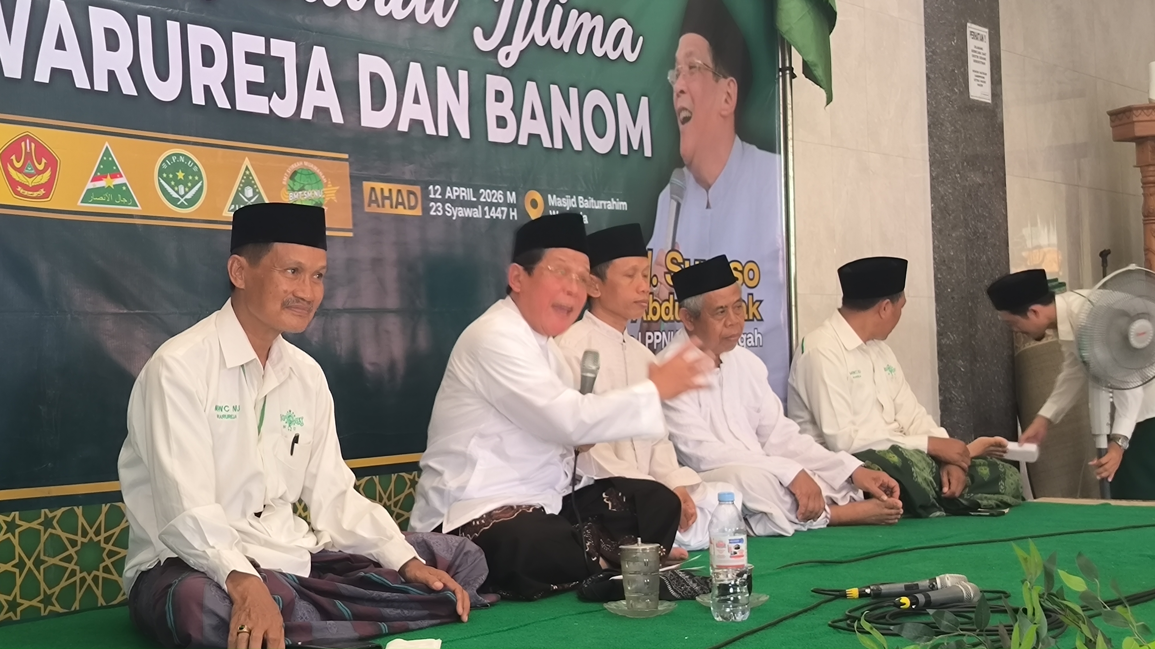 Momen Halal bi Halal dan Naharul Ijtima' MWCNU Warureja, KH Suroso Ajak Petani NU Mandiri dan Rawat Alam