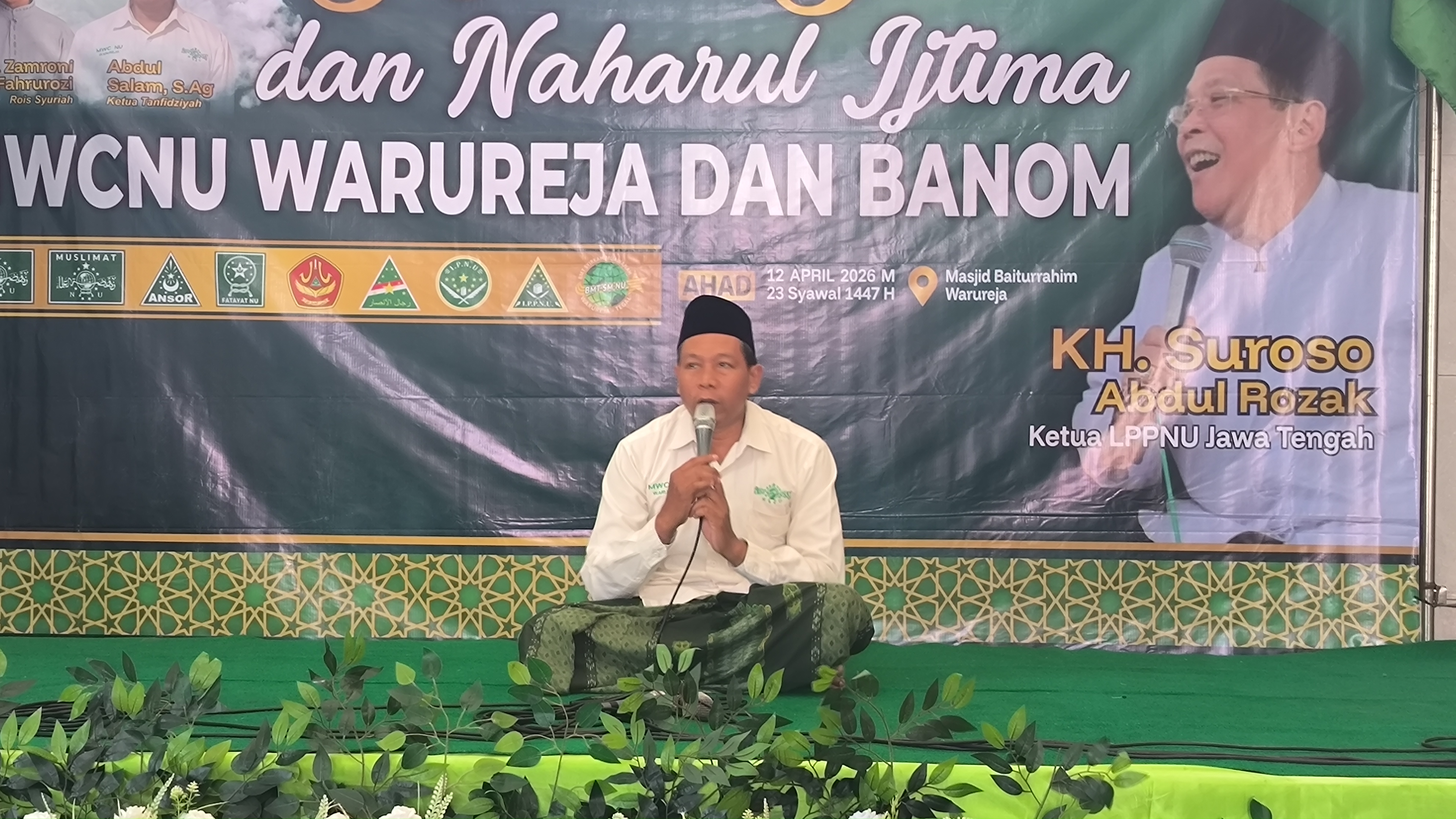 Momen Halal bi Halal dan Naharul Ijtima' MWCNU Warureja, KH Suroso Ajak Petani NU Mandiri dan Rawat Alam - Foto 2